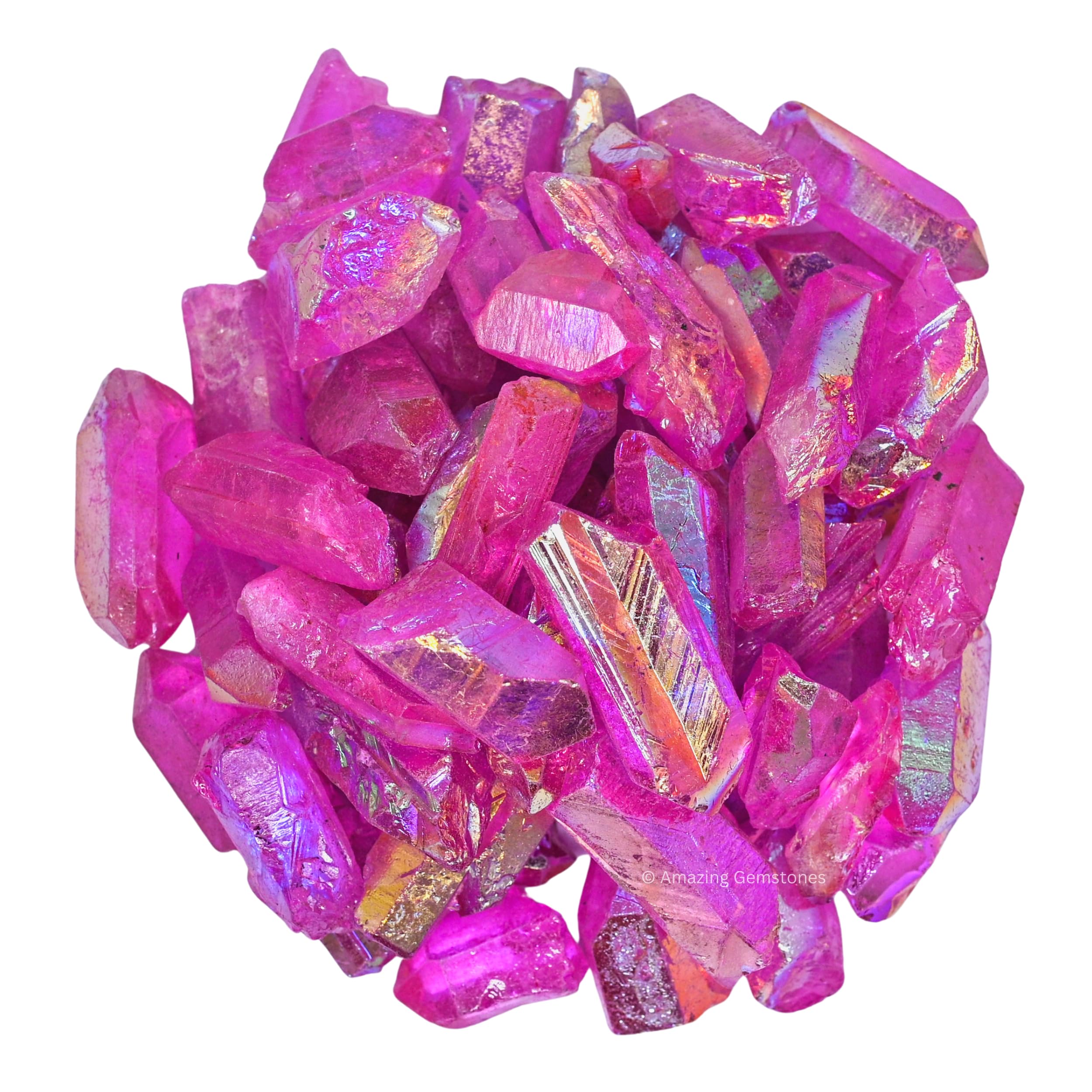 Puntas de cuarzo Rose Aura de Amazing Gemstone para meditación y energía calmante.