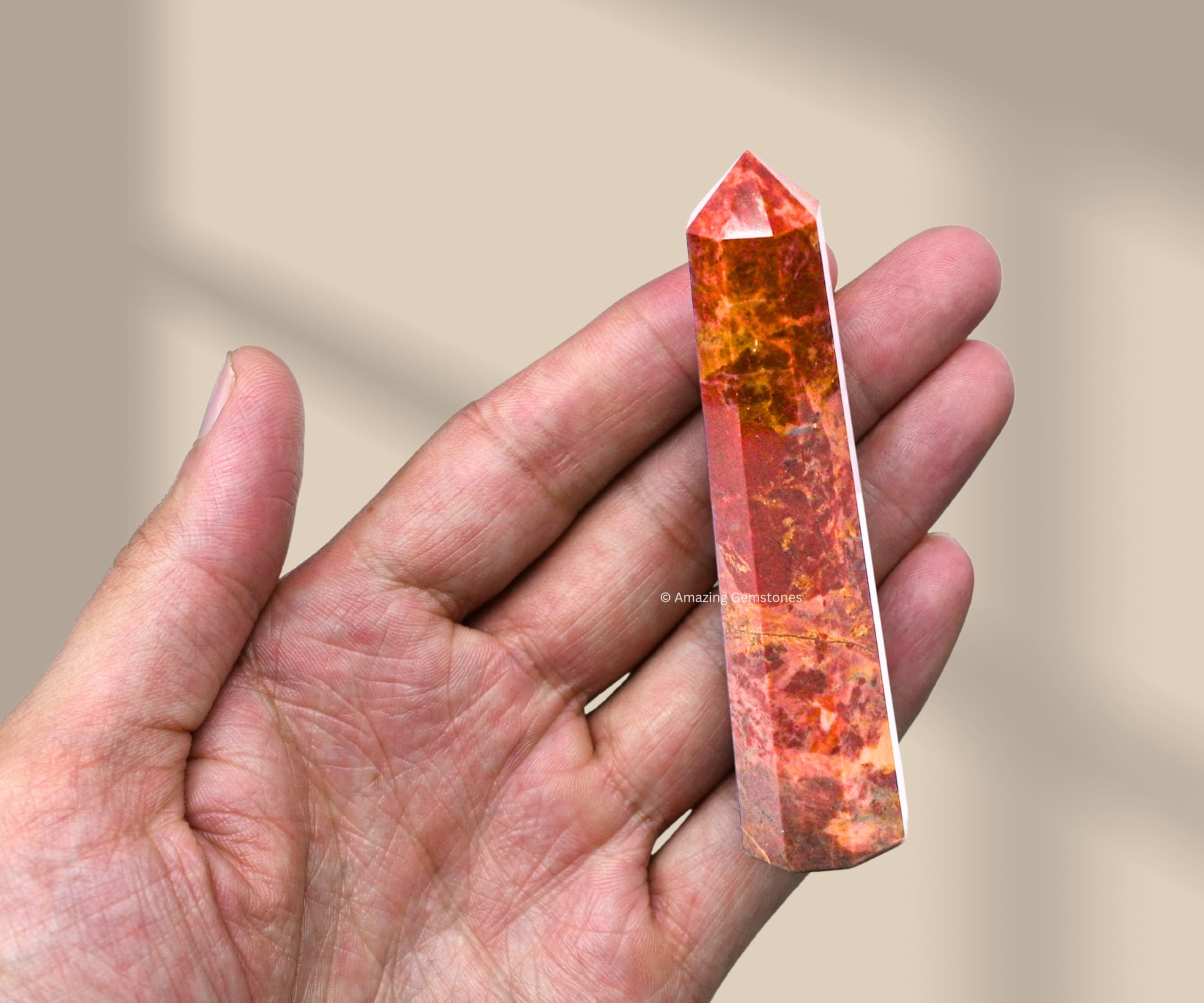 Amazing Gemstone Punta de cristal para rejilla: centro de energía