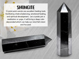 Amazing Gemstone punto cristal shungite para meditación y enfoque