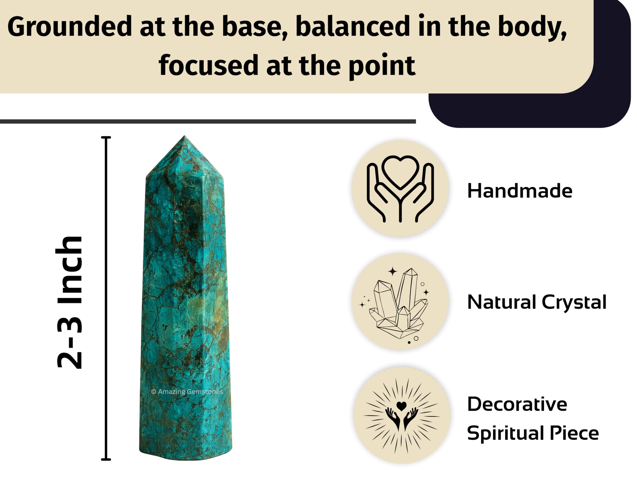 Purificación de aire con cristal Chrysocolla-Shattuckite de Amazing Gemstone.