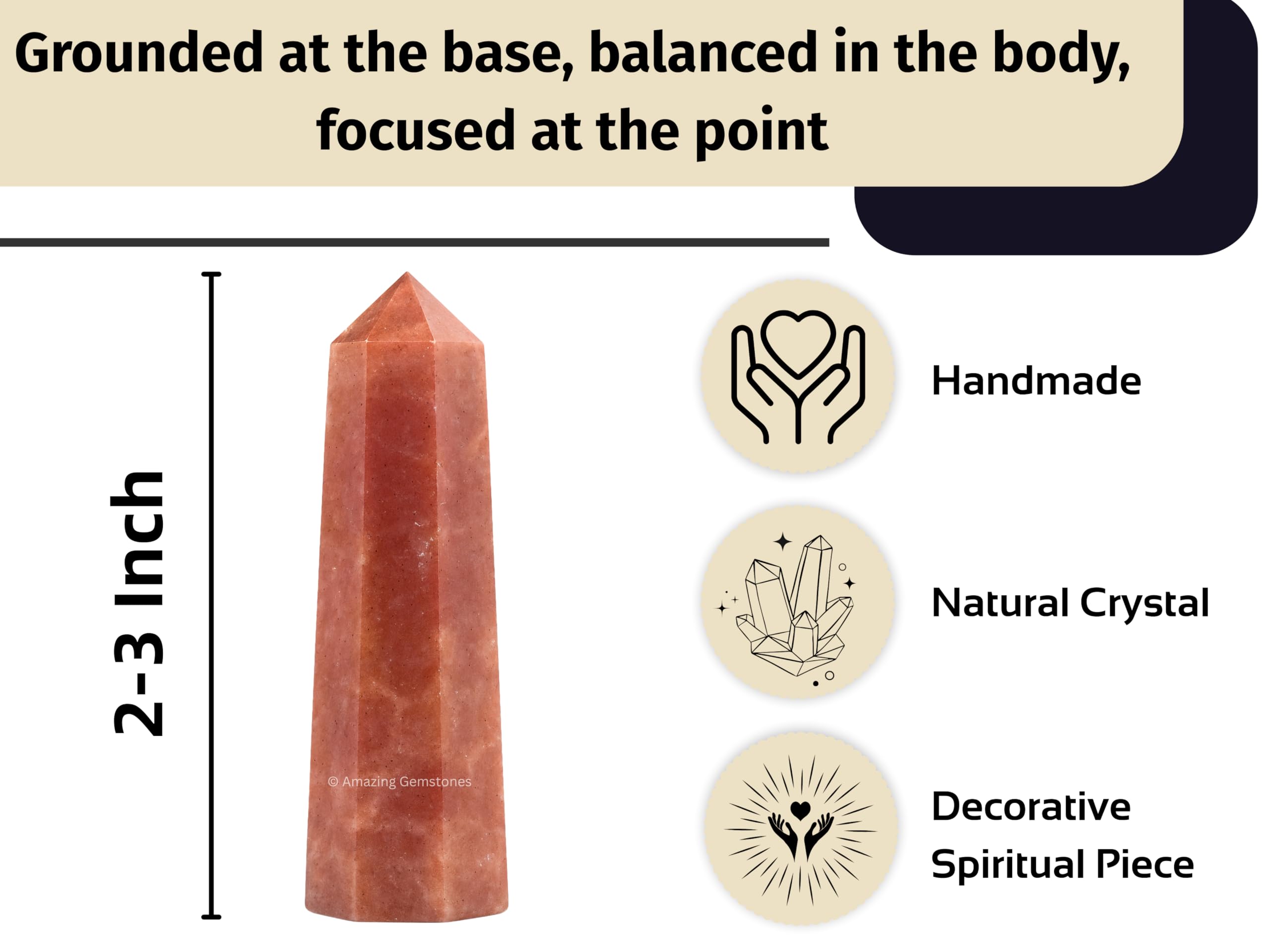Amazing Gemstone purificador de aire con cuarzo fresa para limpiar energías