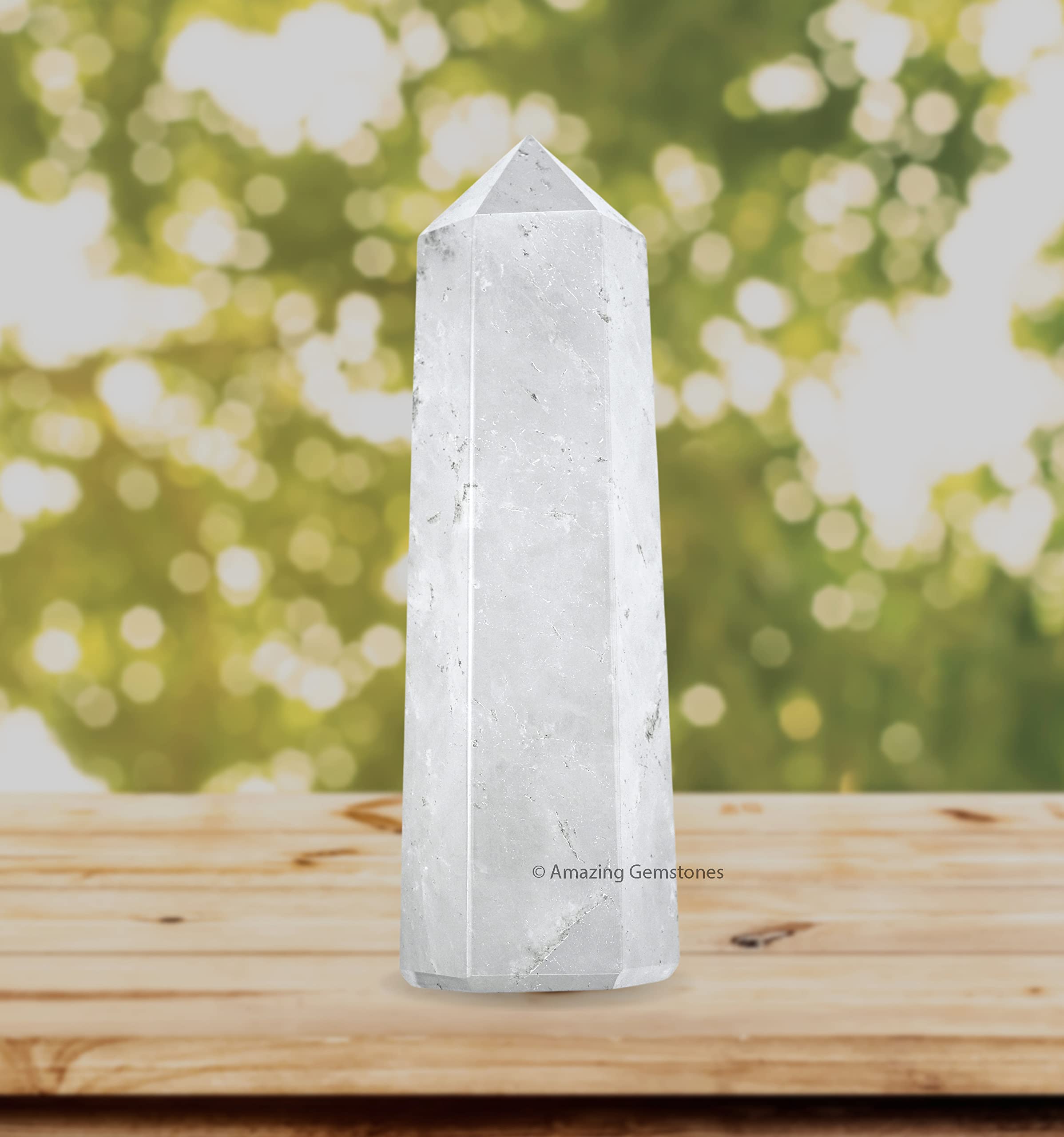 Amazing Gemstone purificador de aire con cuarzo claro para espacios más limpios