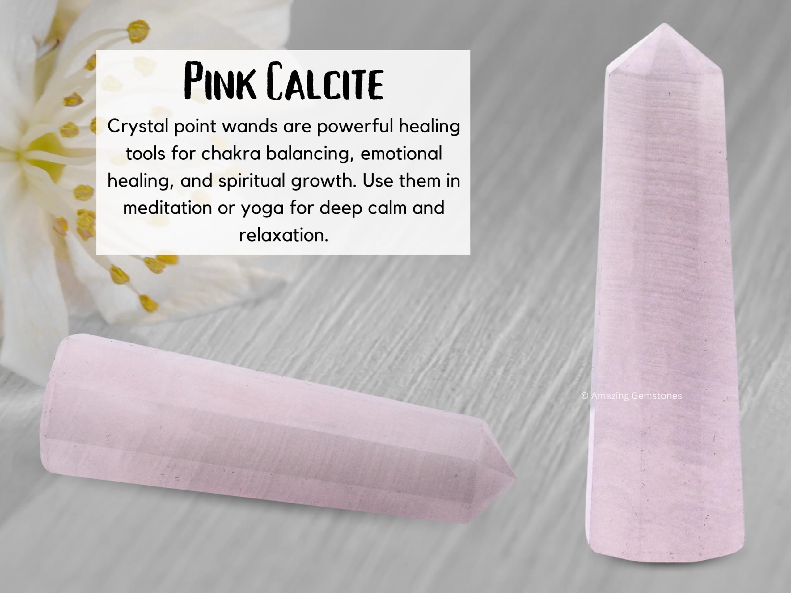 Amazing Gemstone purificador ambiente calcita rosada: ideal para espacios de trabajo o estudio.