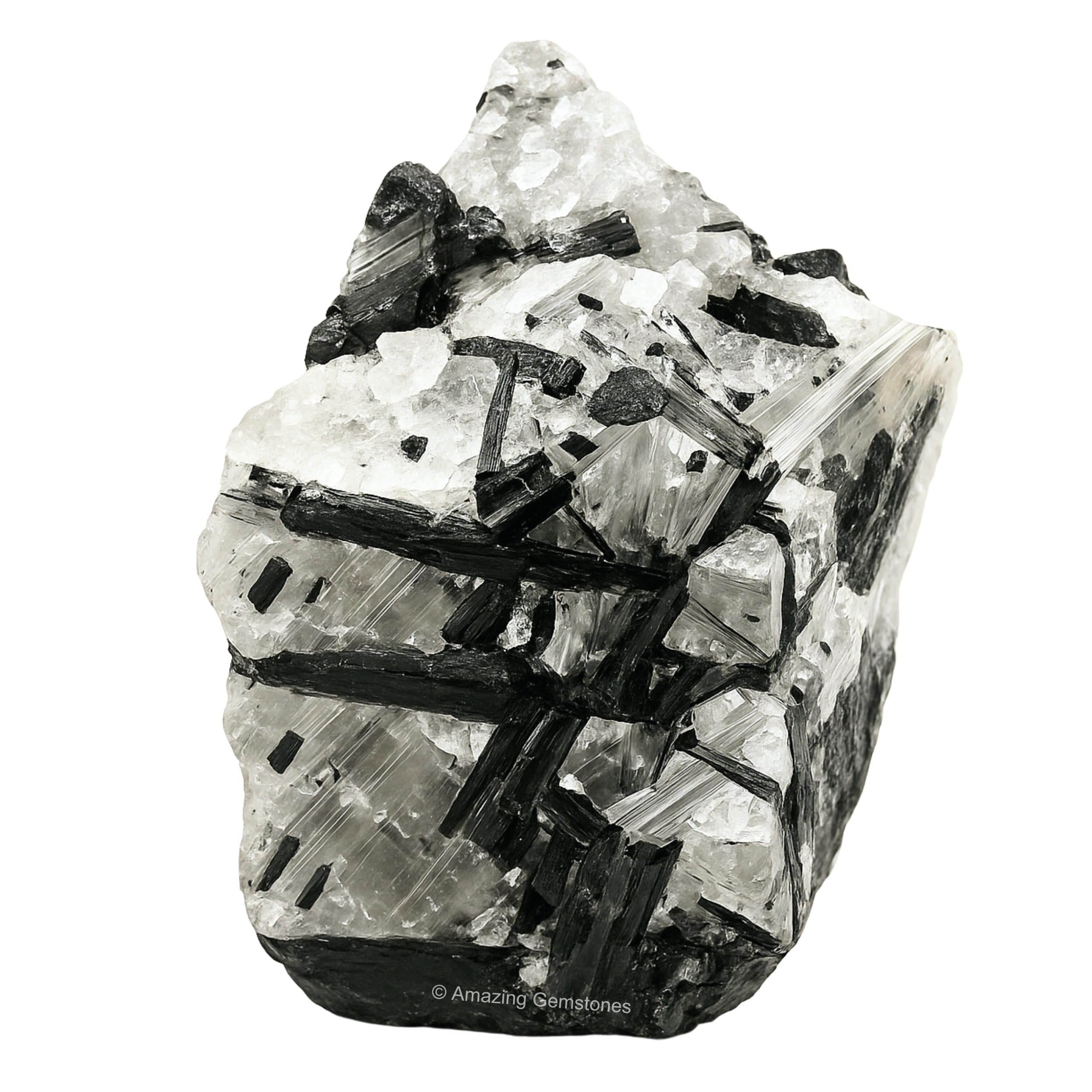 Amazing Gemstone cuarzo rutilado negro crudo para relajación y enfoque