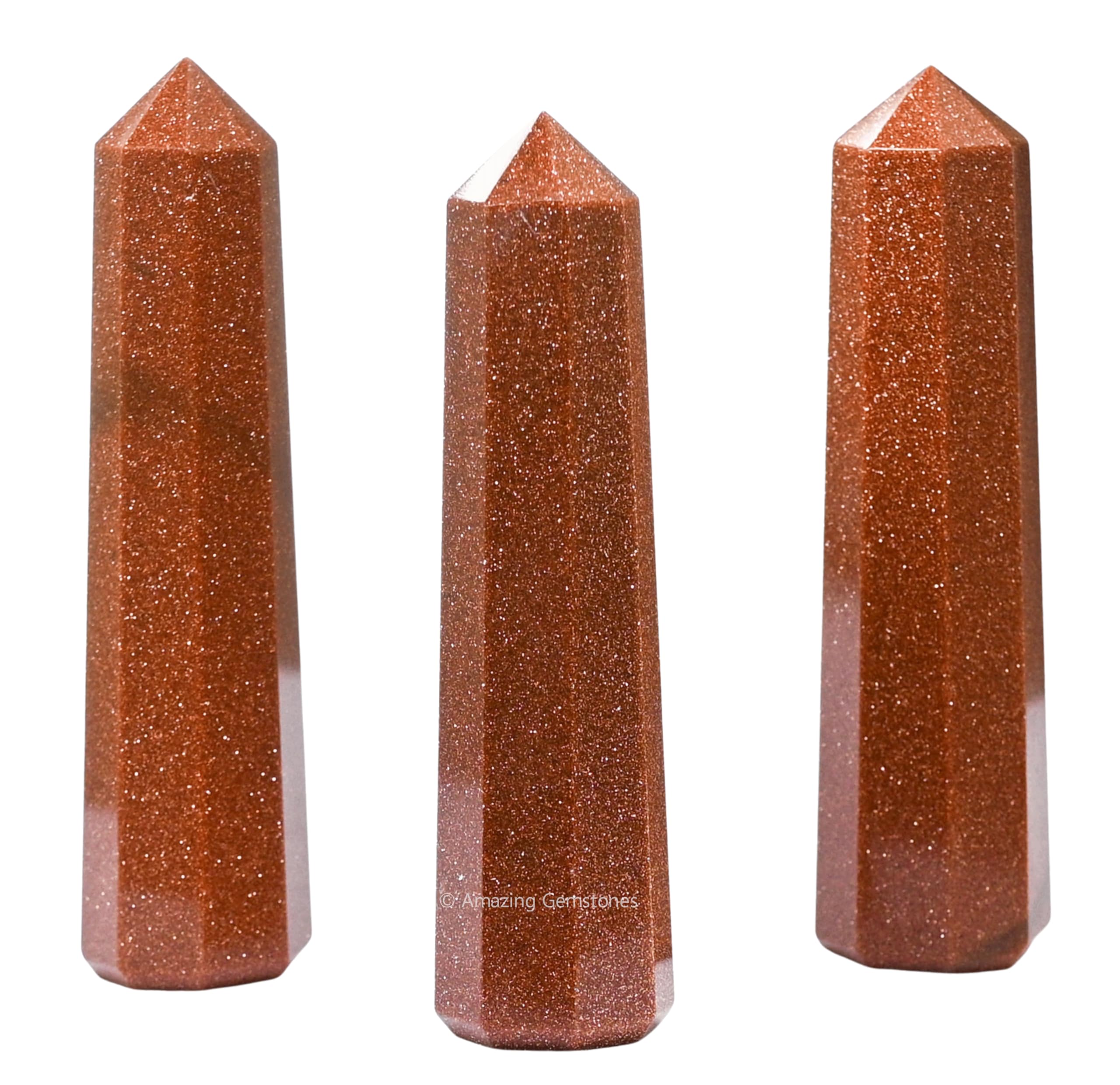 Amazing Gemstone Red Goldstone torre cristal para ambiente y relajación