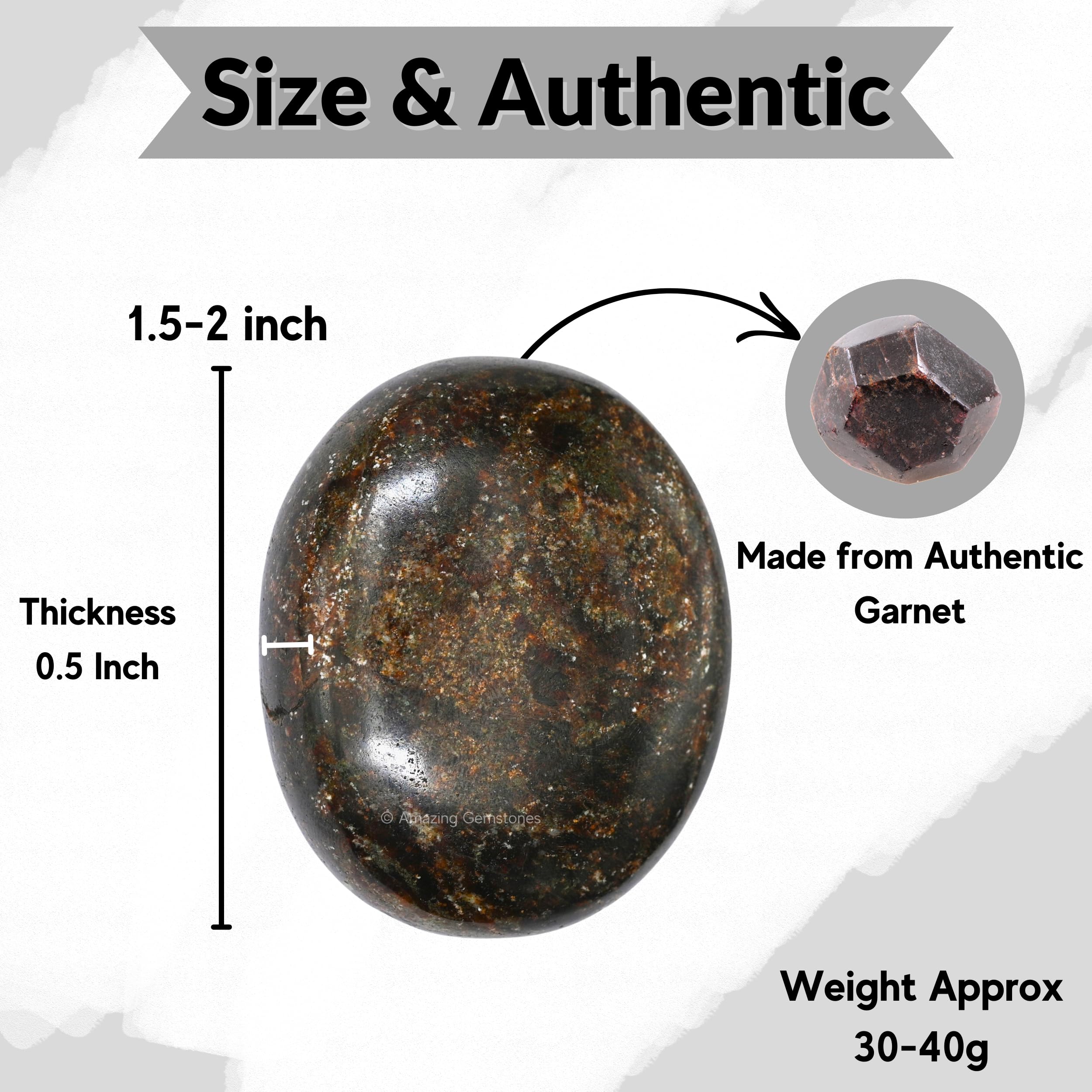 Regalo de cumpleaños Amazing Gemstone con granate, regalo significativo.