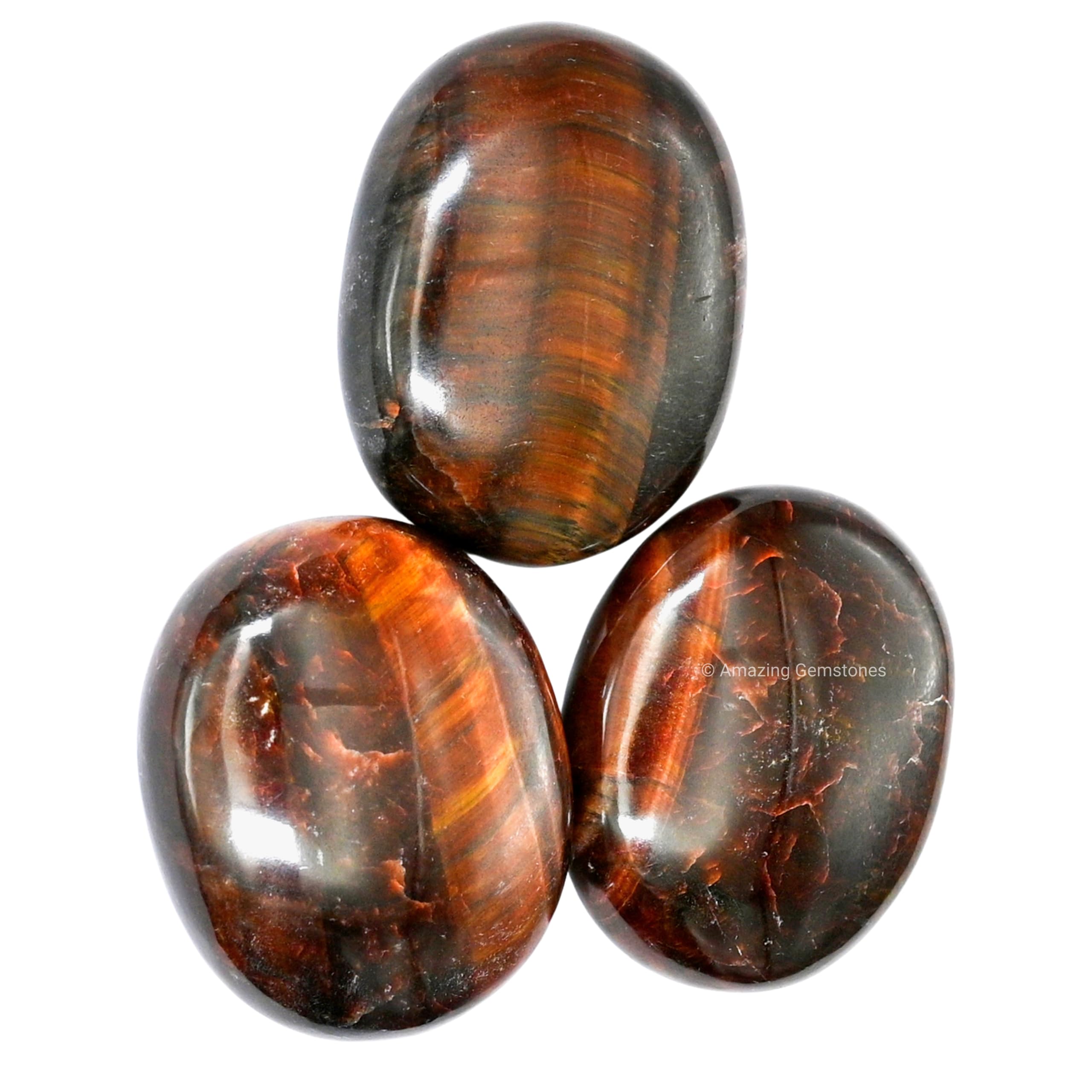Amazing Gemstone regalo piedra palma ojo de tigre rojo ideal para cumpleaños