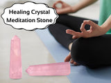 Relajación diaria con cuarzo rosa de Amazing Gemstone para meditación