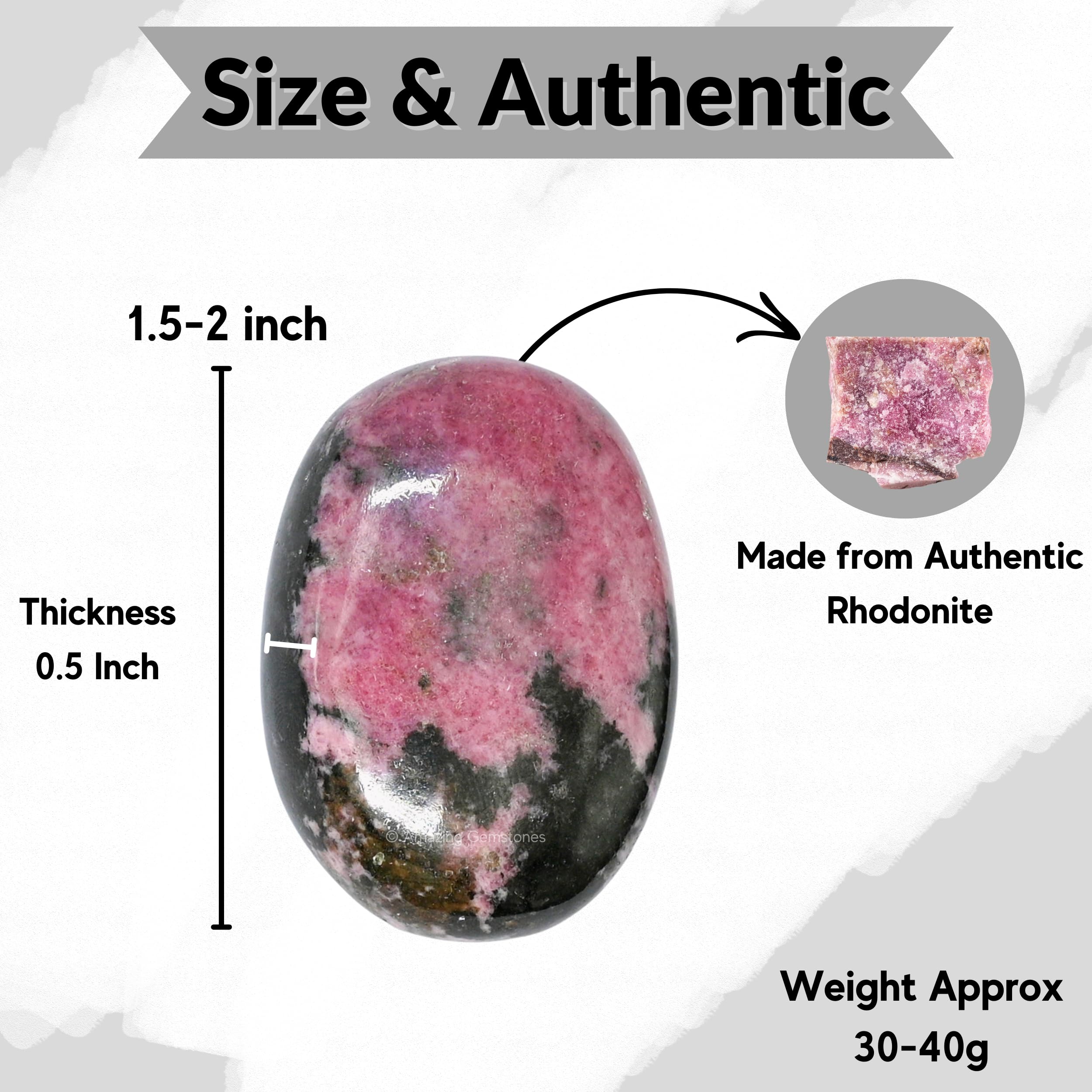 Amazing Gemstone Rhodonita, regalo de cumpleaños perfecto para momentos de reflexión.