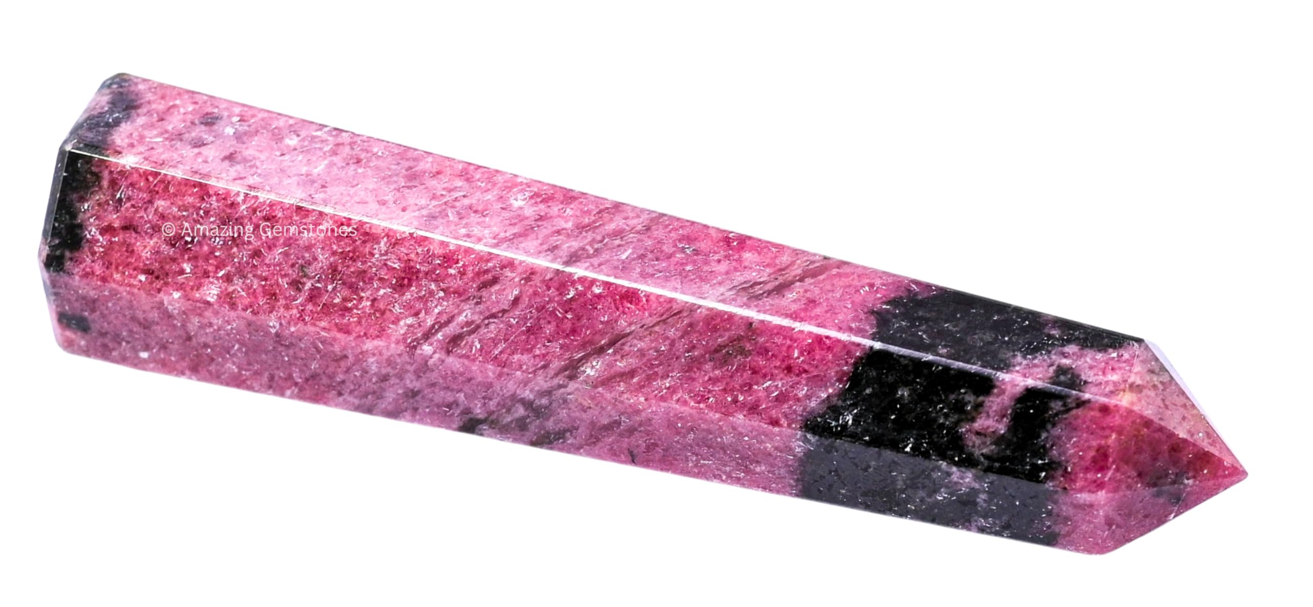 Amazing Gemstone Rhodonite: punta de cristal para red central y claridad energética.