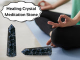 Amazing Gemstone Indigo Gabro, uso Reiki, canaliza energía calmante para rituales diarios.
