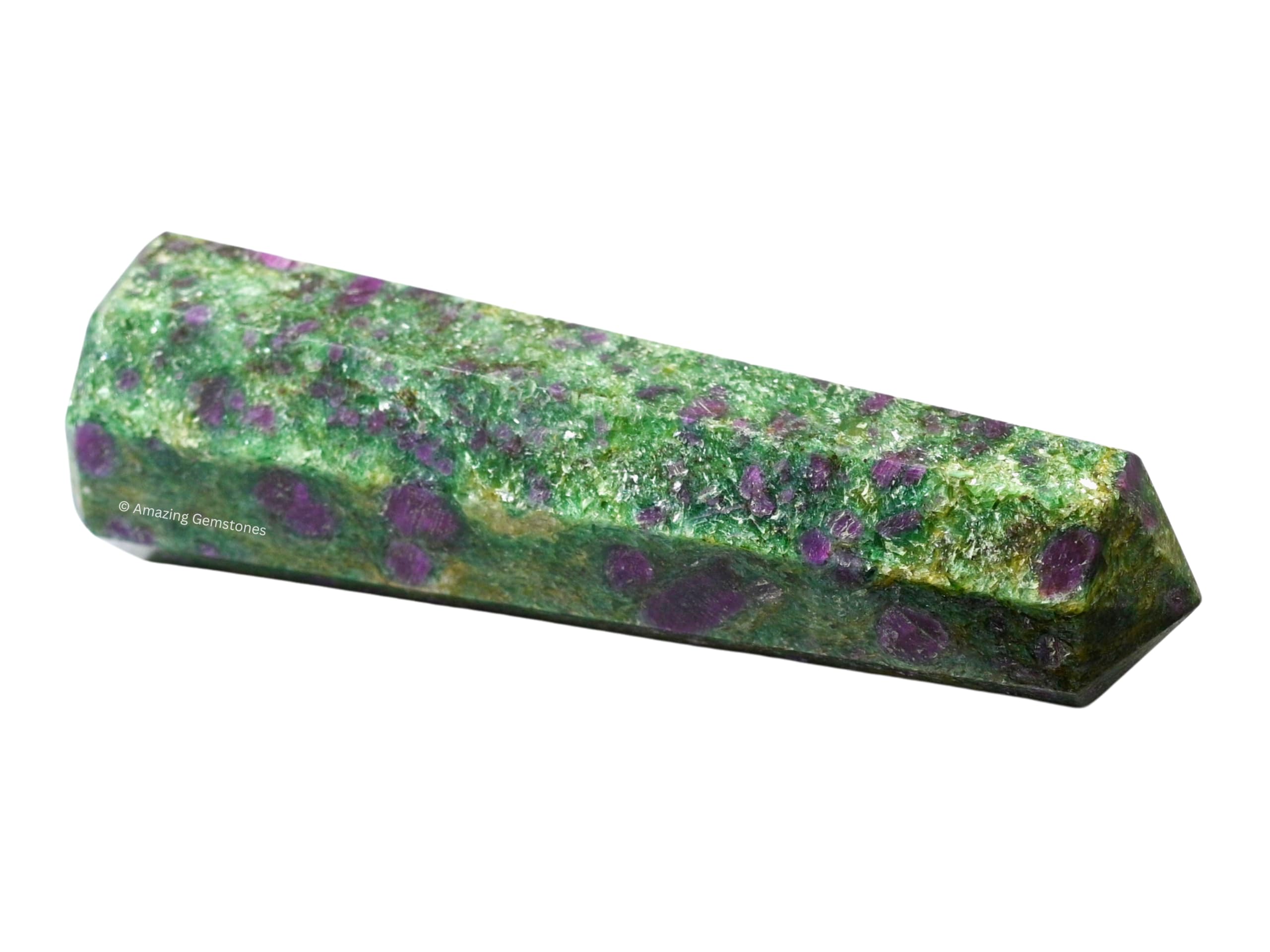 Amazing Gemstone Rubí Fuchsita Obelisco Cristal ayuda a equilibrar mente, cuerpo y emociones