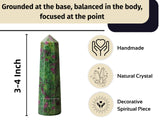 Amazing Gemstone Rubí Fuchsita Torre para meditaciones y concentración durante prácticas