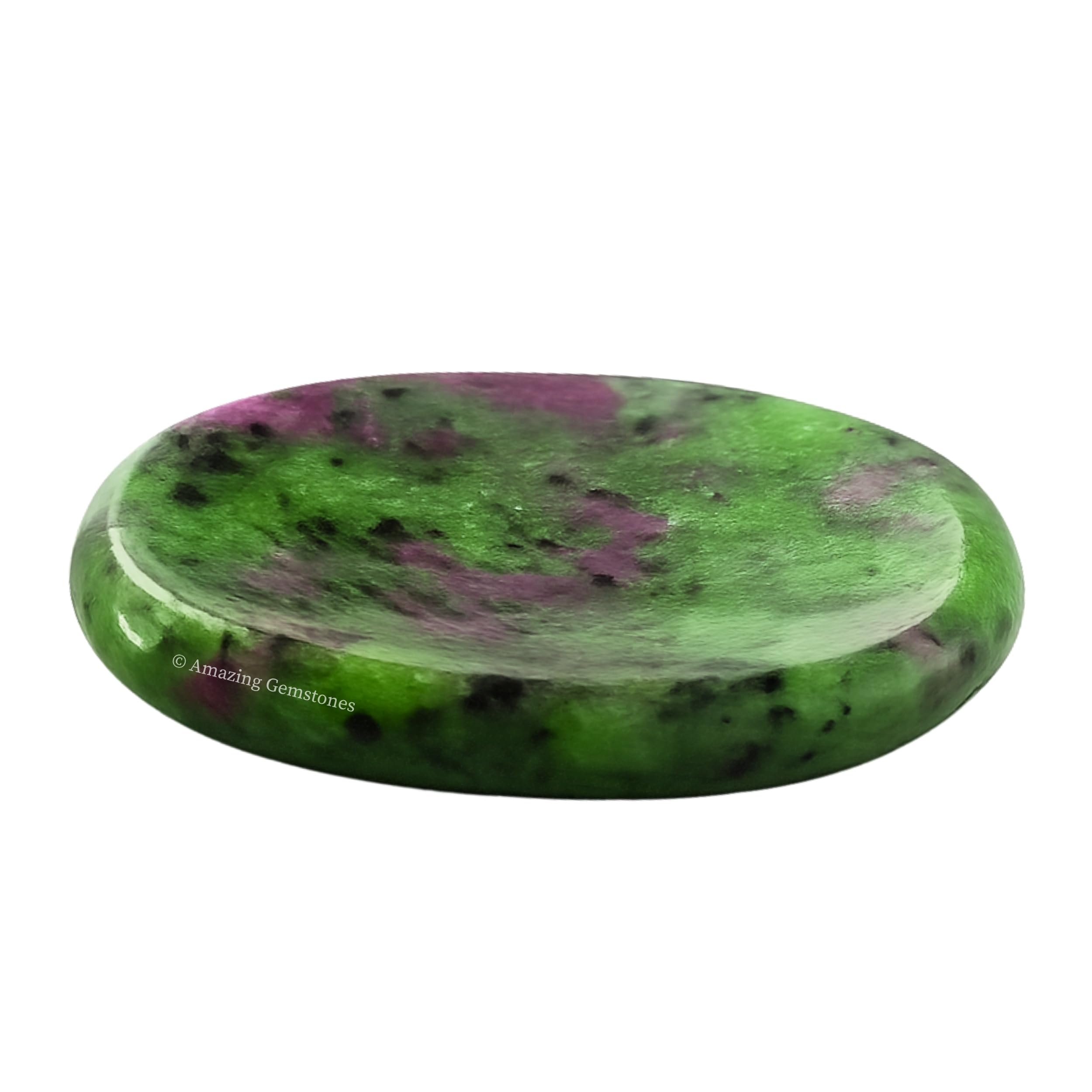 Amazing Gemstone Ruby Zoisite en la palma, ideal para concentración plena.