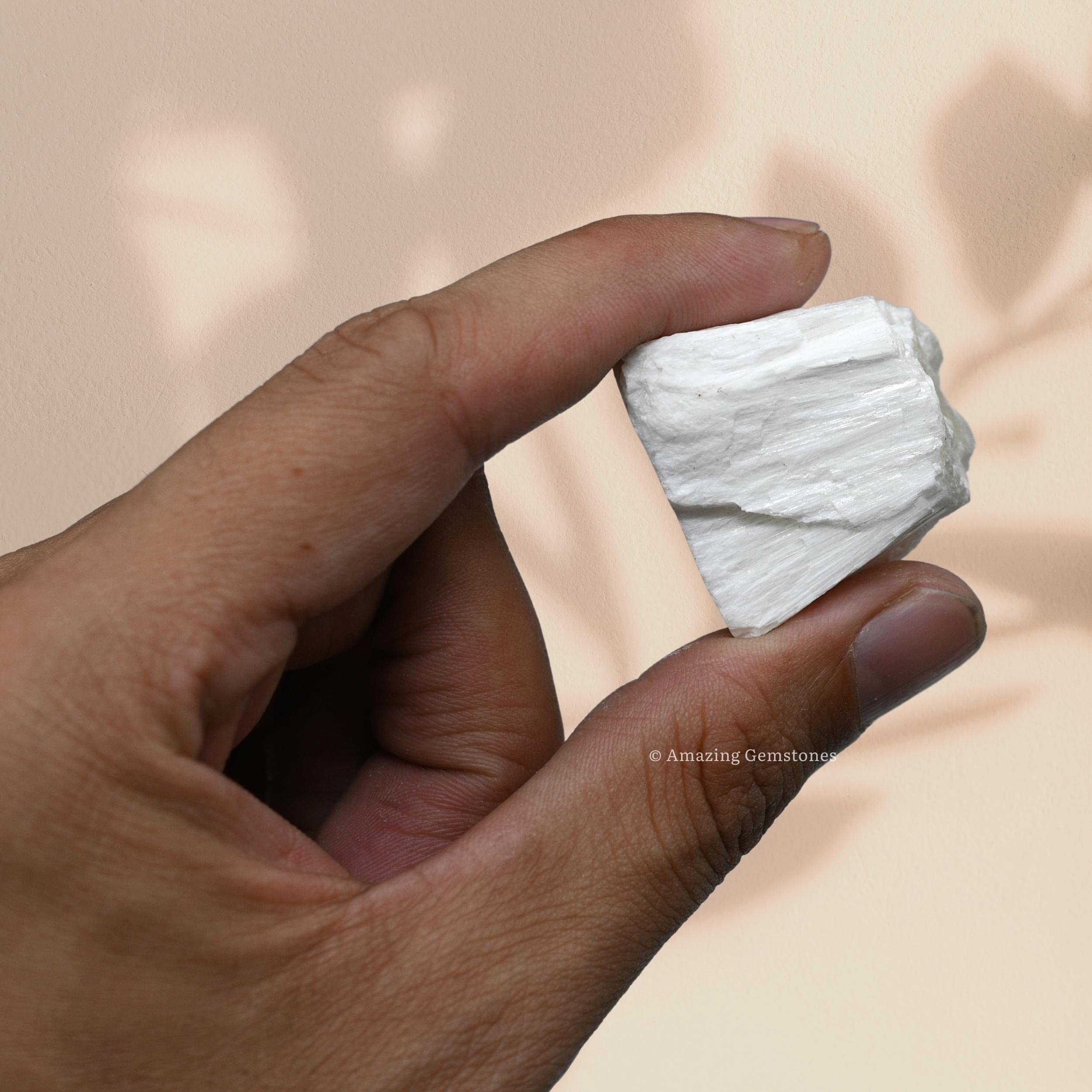 Amazing Gemstone scolecite certificado de autenticidad para coleccionistas.