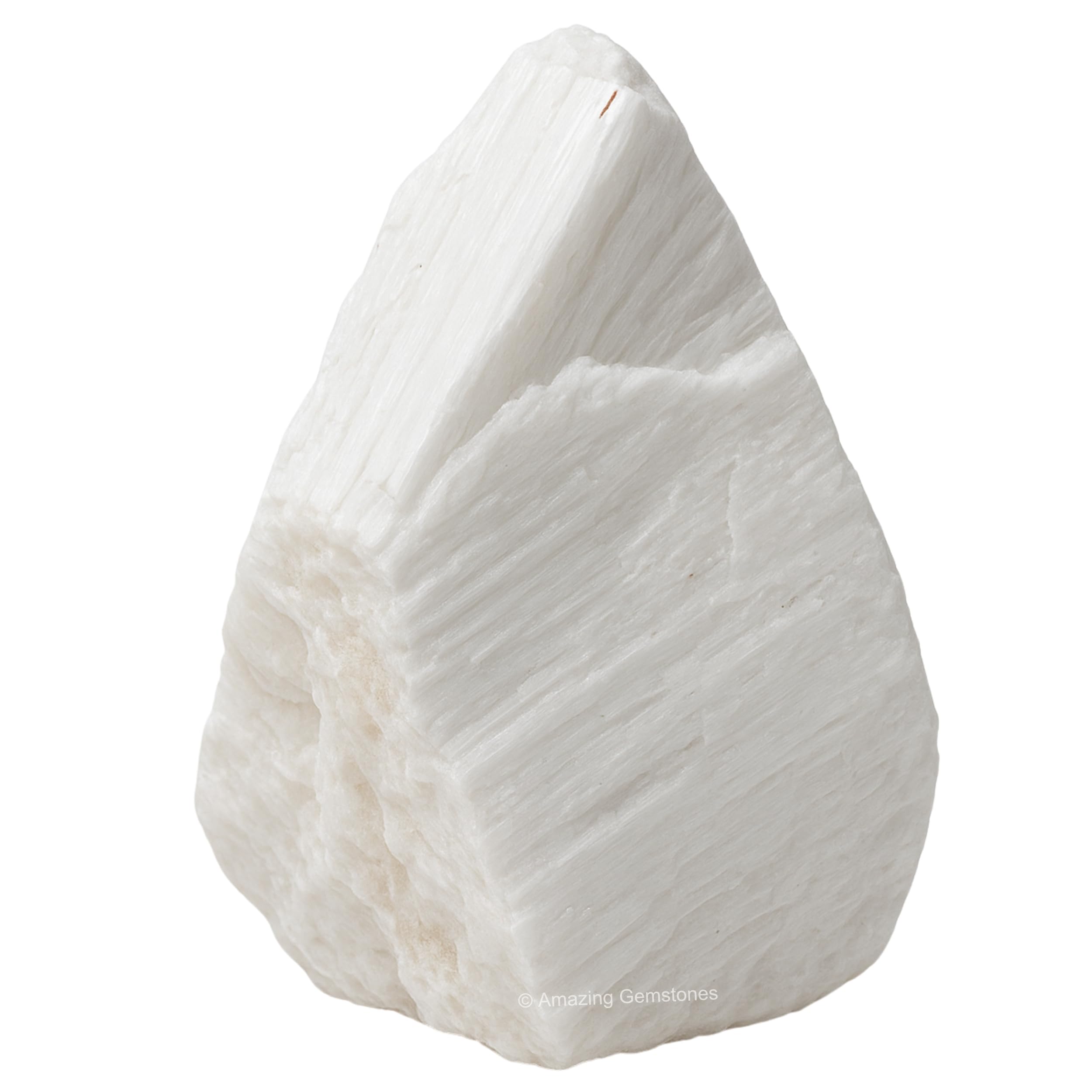 Amazing Gemstone scolecite cristal crudo para tumbling y exploración espiritual.