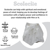 Amazing Gemstone scolecite embalaje en bolsa de terciopelo, regalo listo.