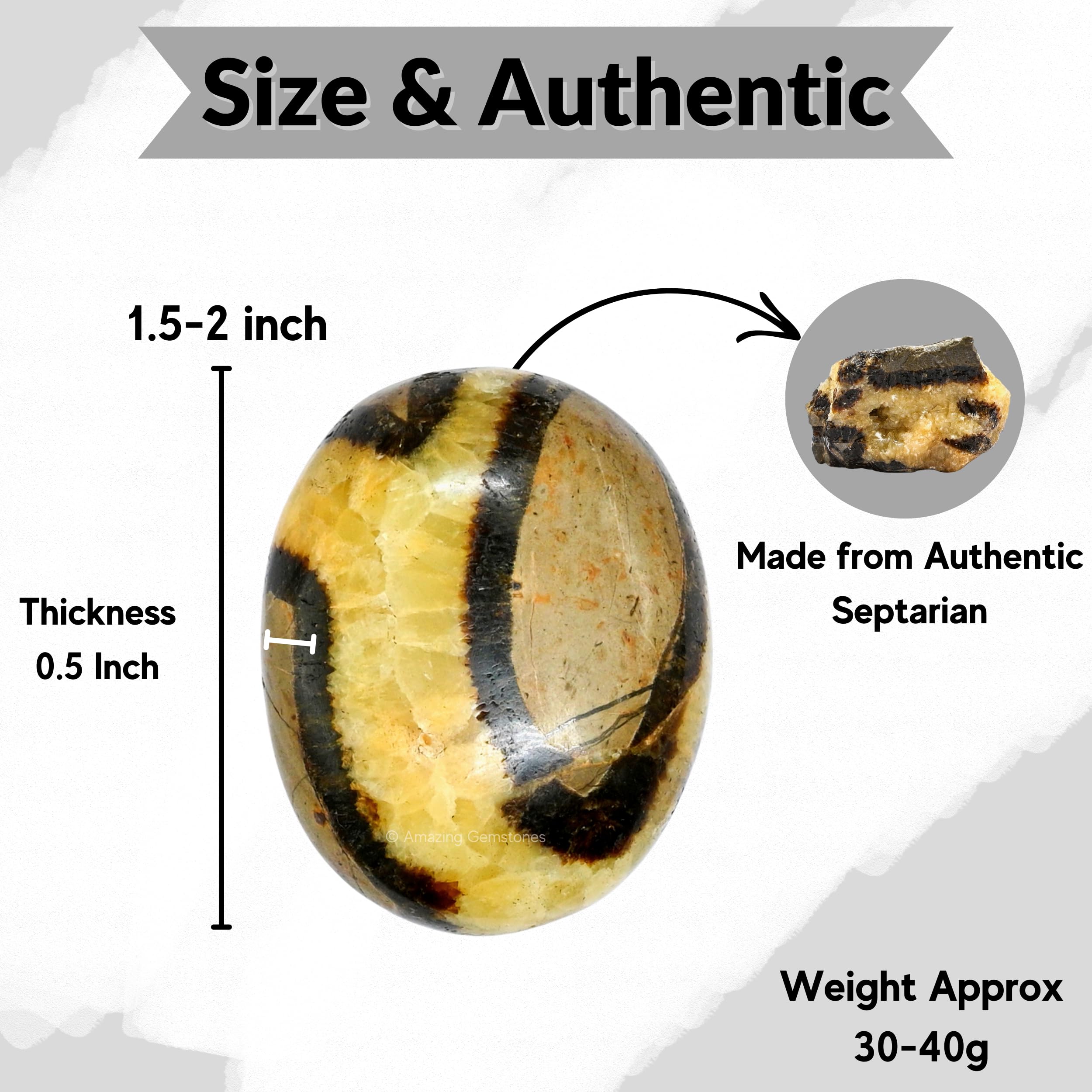 Amazing Gemstone septarian-cristal meditacion para claridad y concentración.
