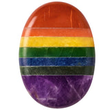 Amazing Gemstone - Siete Chakras, piedra palma grande para meditación y equilibrio energético.