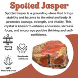 Amazing Gemstone Spotted Jasper, bolsa de terciopelo para regalo y almacenamiento.