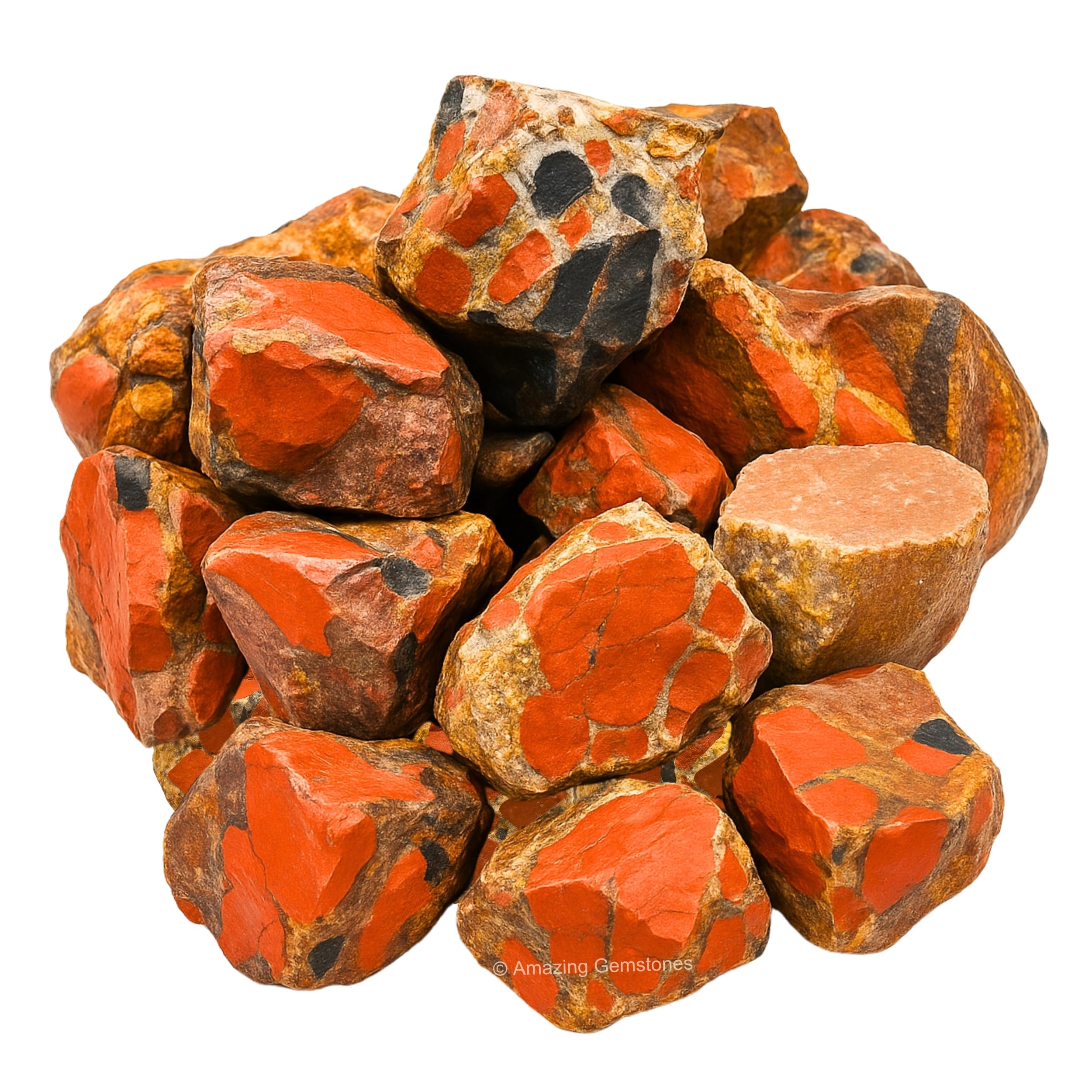 Amazing Gemstone Spotted Jasper, detalle de patrón, aporta estética única a tus piezas.