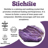 Amazing Gemstone Stichtita regalo listo, llega en bolsa de terciopelo para regalo.