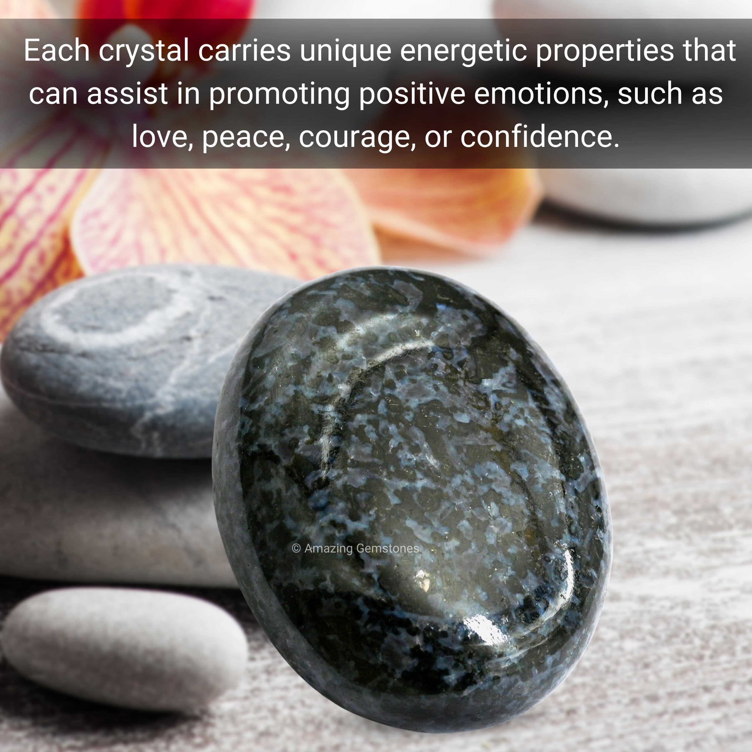 Amazing Gemstone índigo gabbro – pieza para Reiki y prácticas espirituales