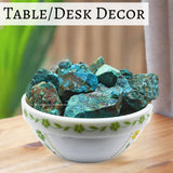 Amazing Gemstone textura de superficie chrysocolla cruda, detalle de la piedra.