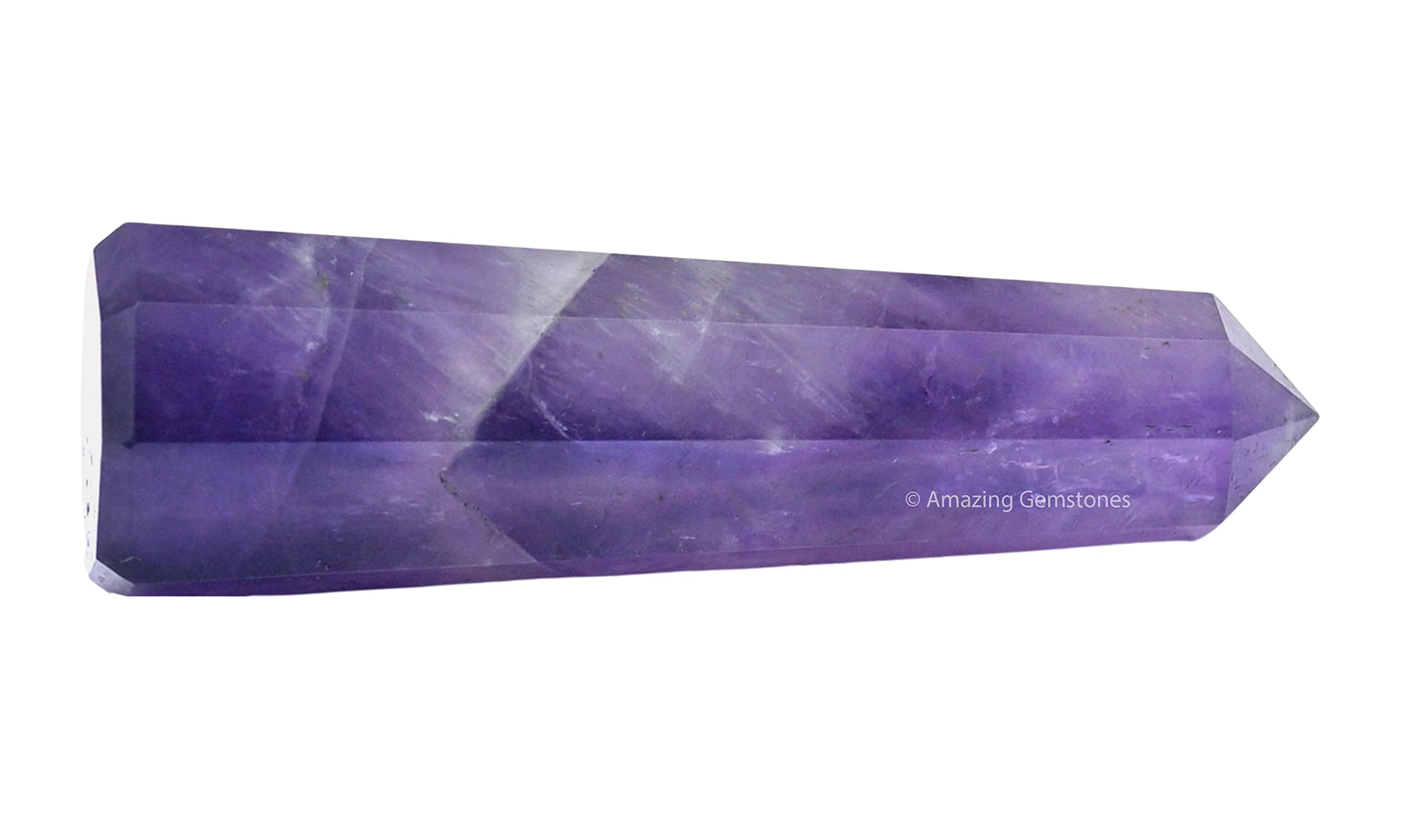 Amazing Gemstone torre amatista luz interior para enfoque meditativo