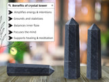 Torre de Aventurina Azul de Amazing Gemstone para relajación y equilibrio emocional.