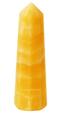 Torre de calcita amarilla de Amazing Gemstone enfocada en energizar el ambiente