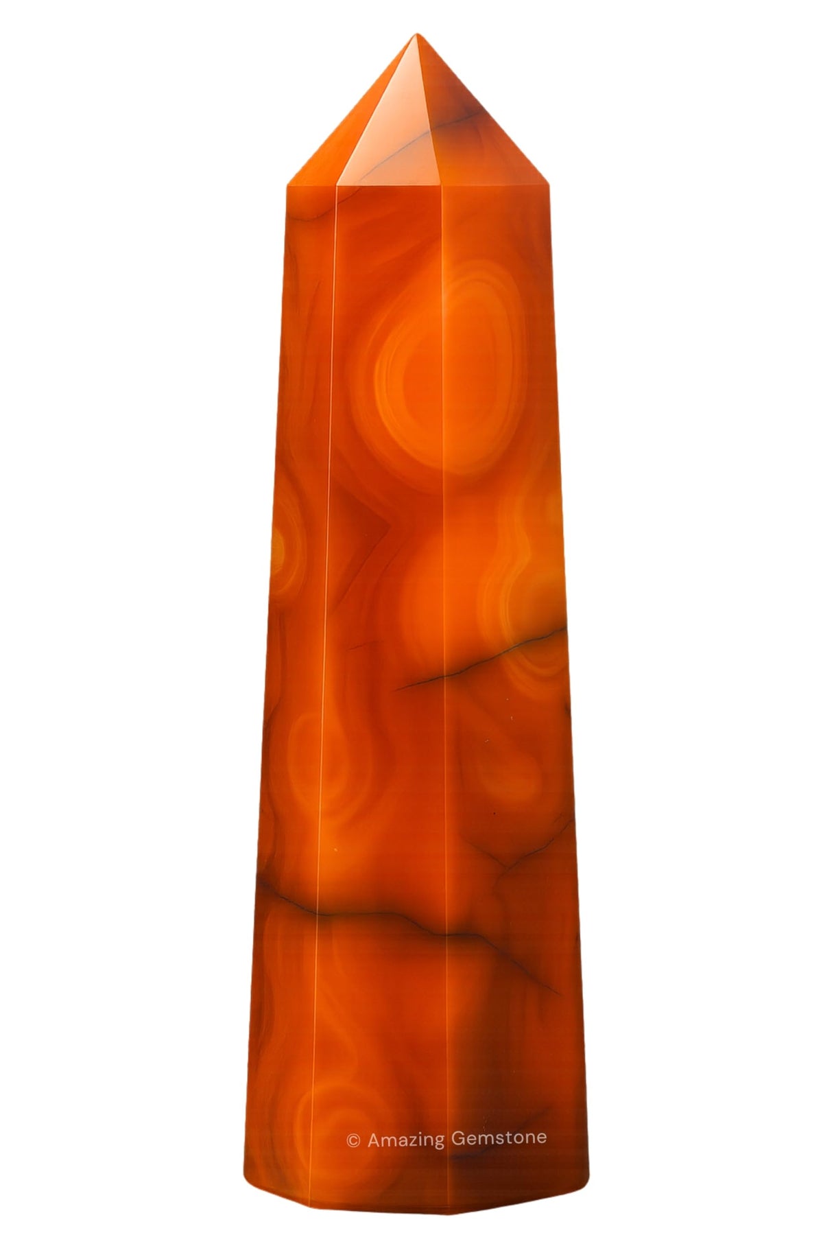 Torre de carnelína Amazing Gemstone purifica y eleva la energía del entorno.