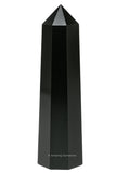 Amazing Gemstone torre cristal agata negra: purifica energía y facilita Reiki.