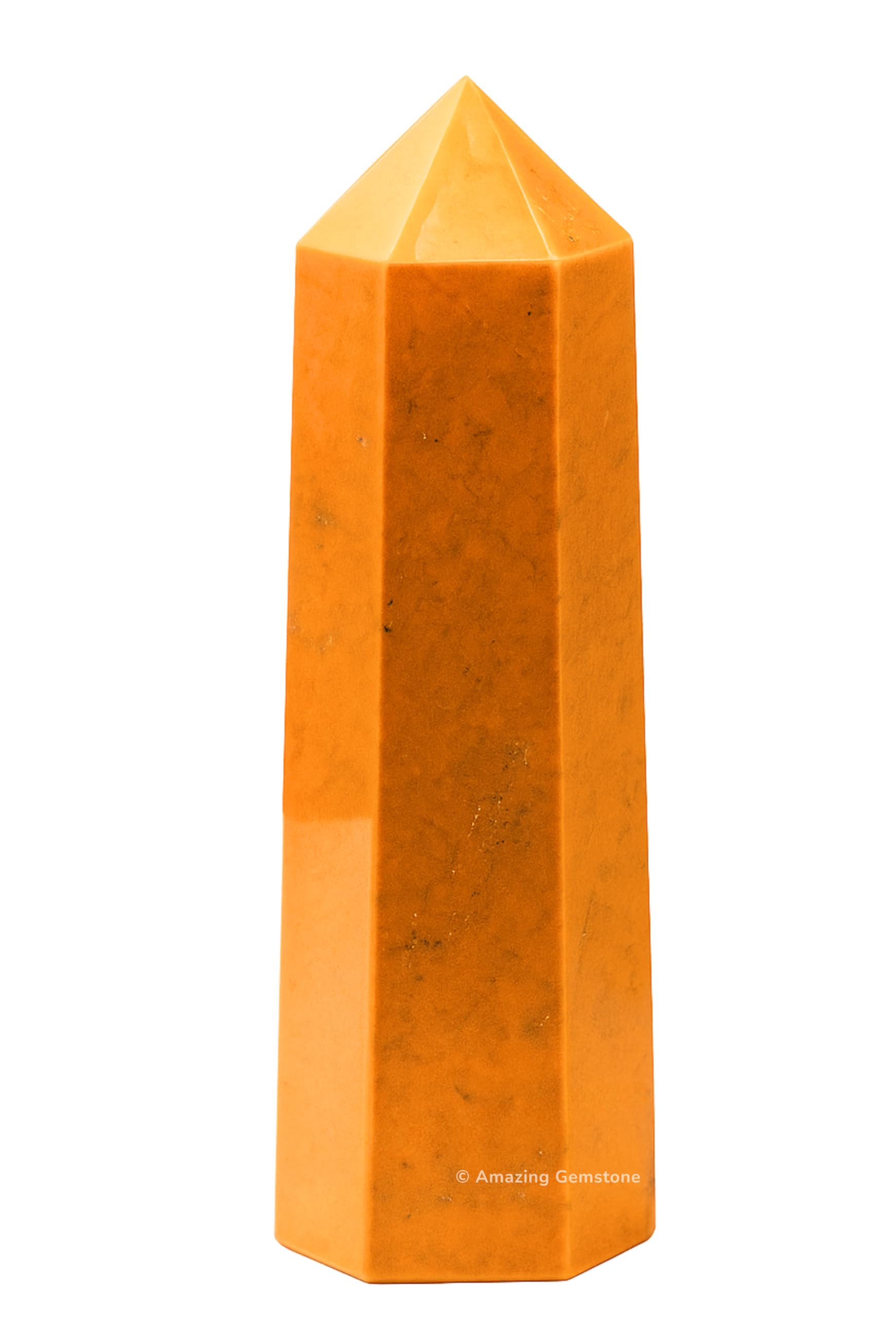 Amazing Gemstone torre cristal amarillo jaspe eleva energía positiva en tu espacio