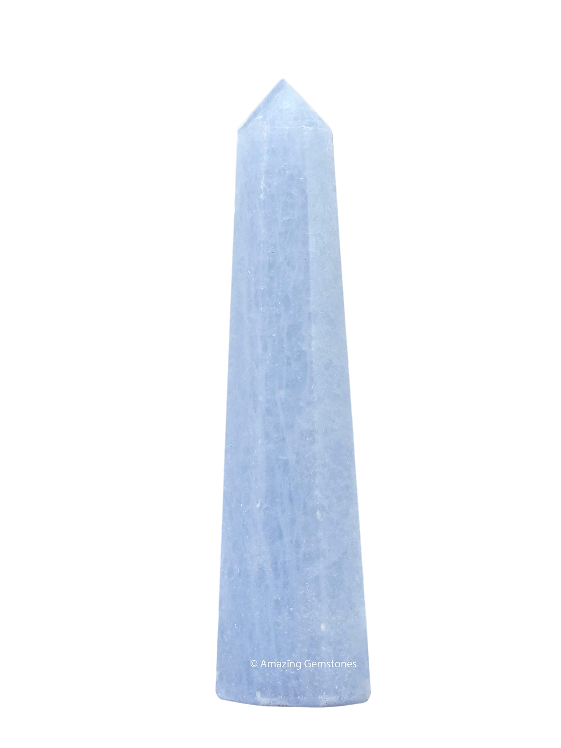 Amazing Gemstone torre de cristal calcita azul celestita para energizar espacios