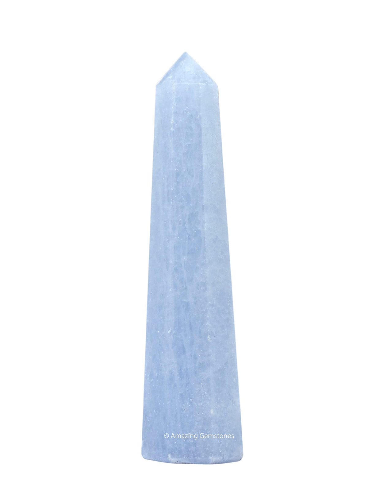 Amazing Gemstone torre de cristal calcita azul celestita para energizar espacios
