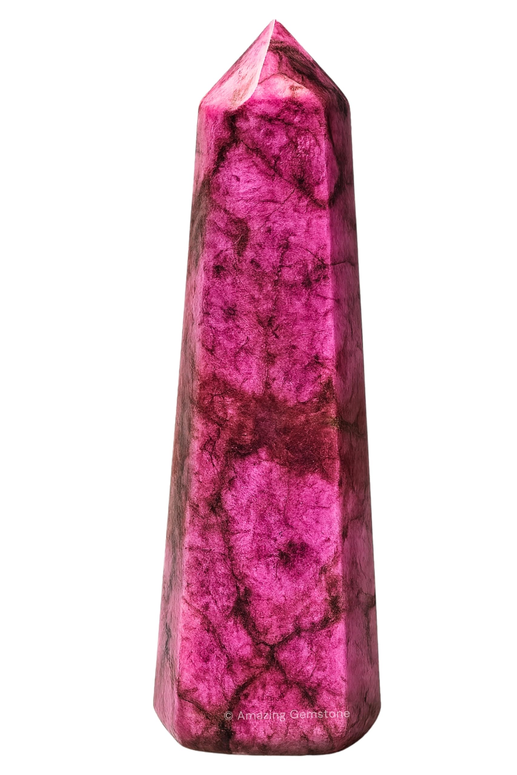 Amazing Gemstone torre cristal cobalto-calcita purifica energías del hogar.