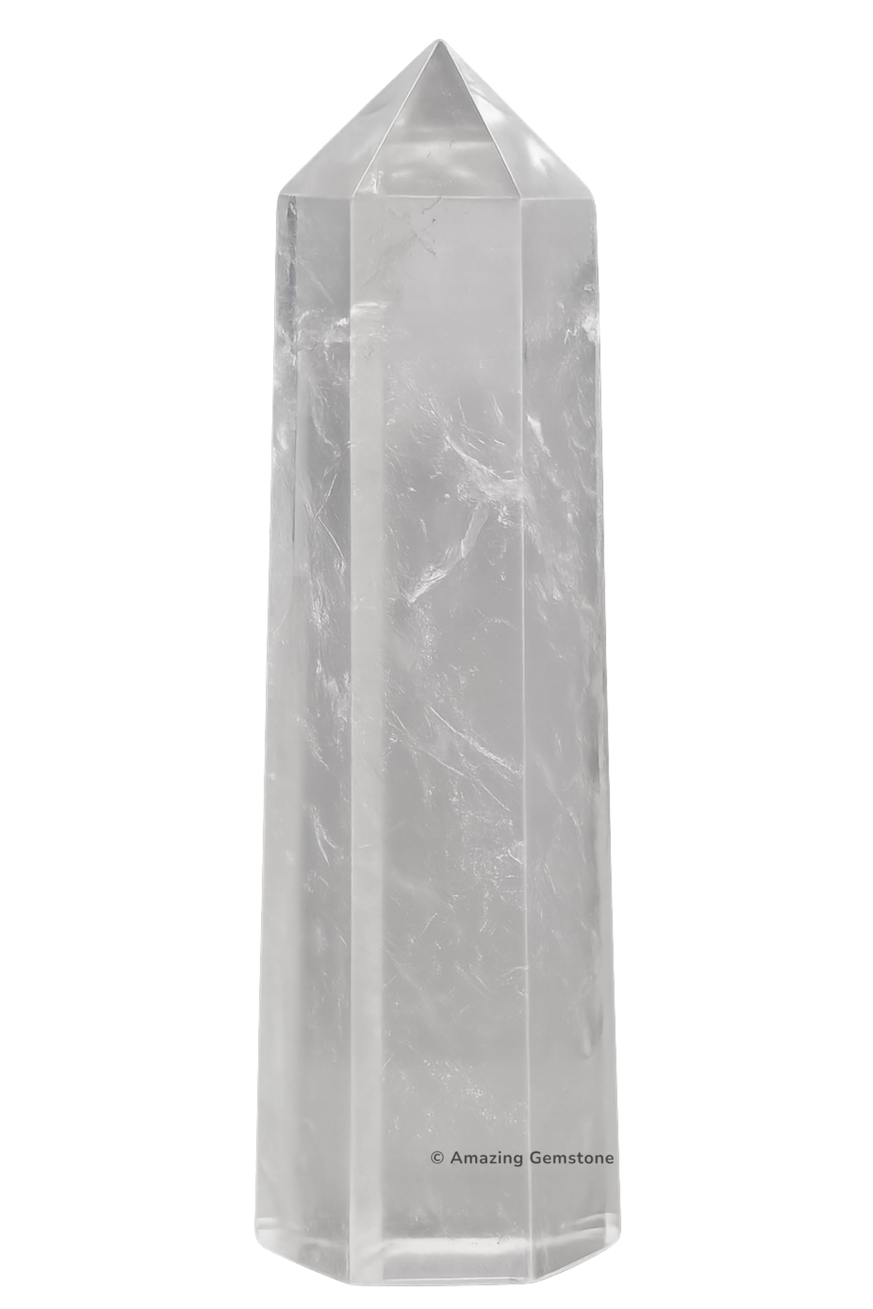 Amazing Gemstone torre cristal de cuarzo claro para purificar energías en cualquier espacio