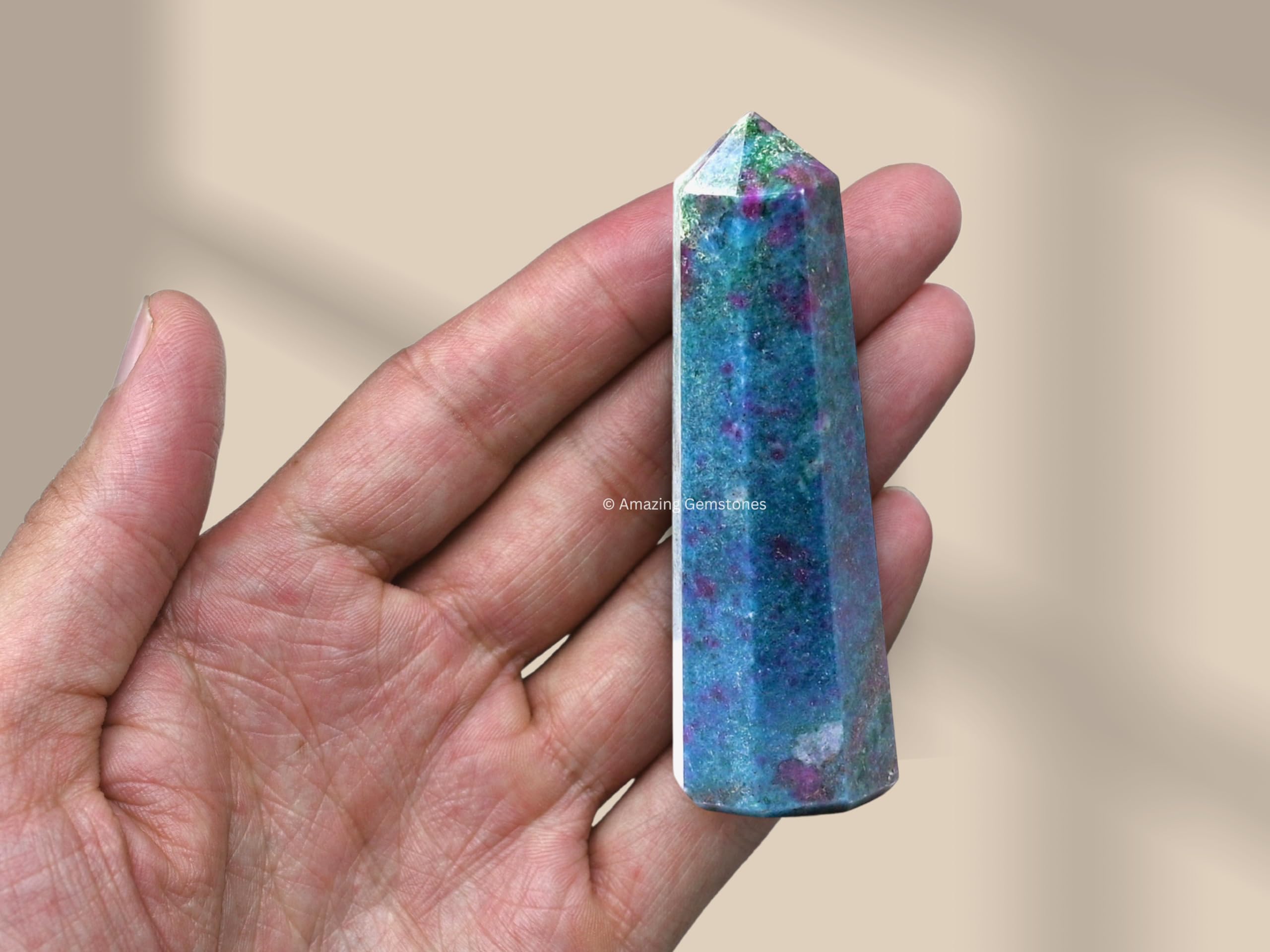 Amazing Gemstone torre cristal energizante, centro de rejilla de cristales para intenciones.