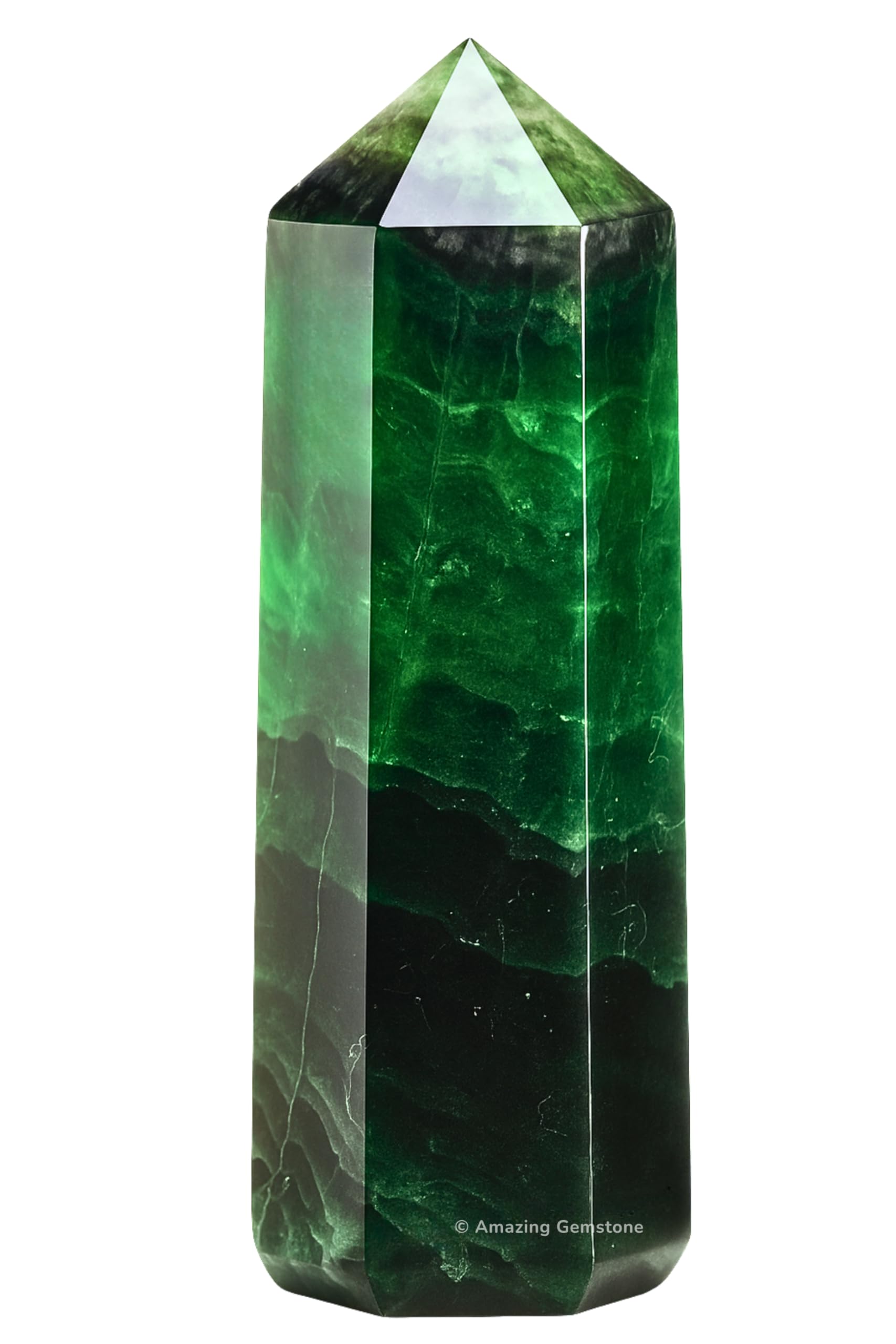Amazing Gemstone torre cristal fluorita grande, purifica energías y eleva el ambiente.
