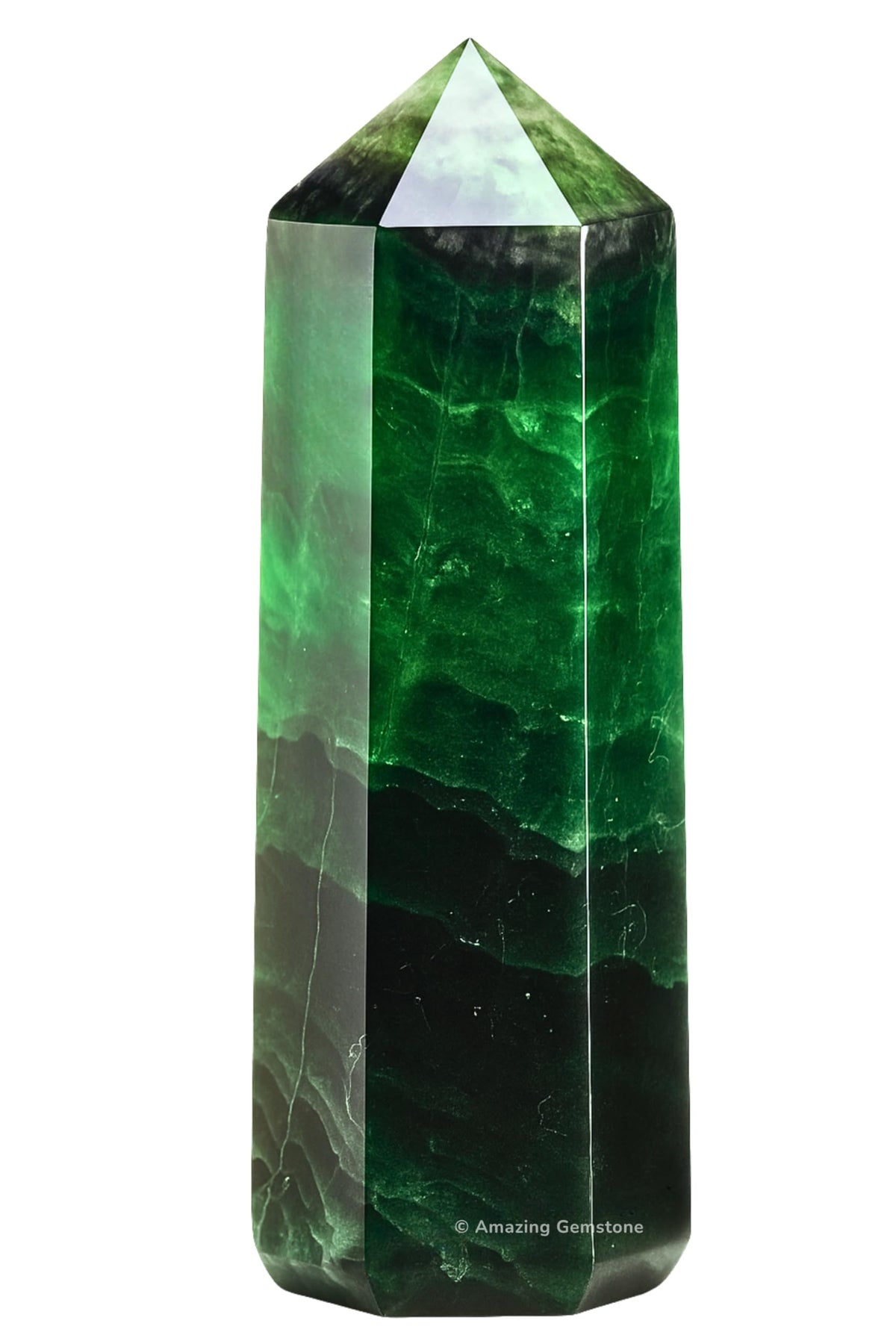 Amazing Gemstone torre cristal fluorita grande, purifica energías y eleva el ambiente.