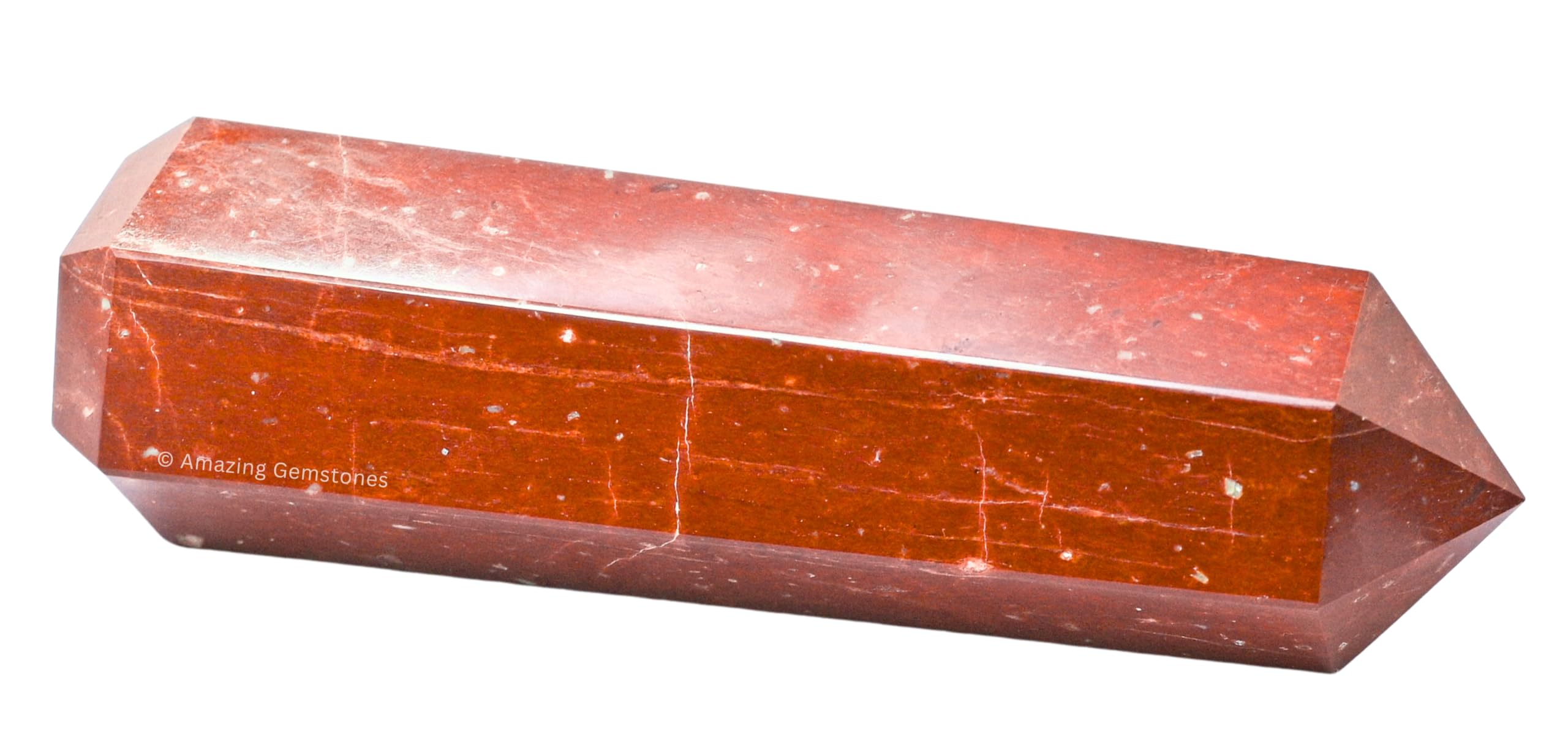 Amazing Gemstone torre de cristal jaspe rojo base ampliada: amplifica la energía y dirige la hacia metas.