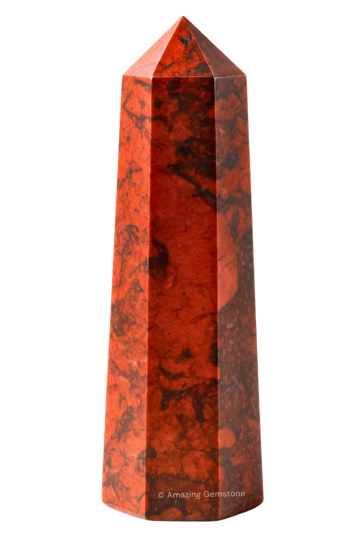 Amazing Gemstone torre cristal jaspe rojo hematita de 3-4 pulgadas para reenergizar espacios