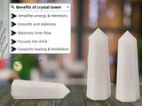 Amazing Gemstone Torre Cristal Nieve para meditación y relajación