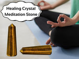Amazing Gemstone torre cristal ojo de tigre guía el flujo de energía en rituales