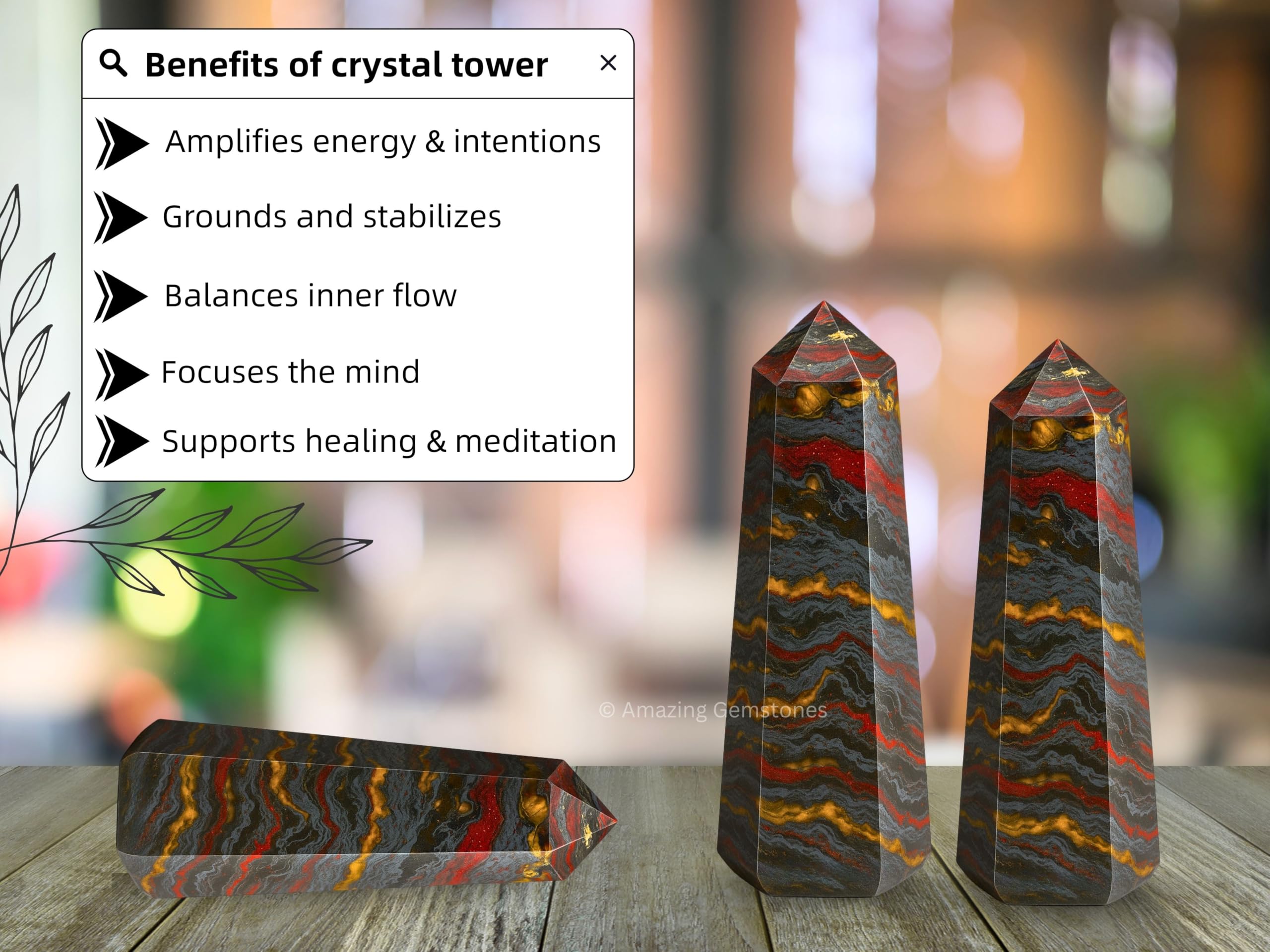 Protección y equilibrio emocional gracias a la torre Amazing Gemstone.