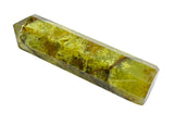 Amazing Gemstone torre opalo verde vista lateral, presencia serena para un ambiente equilibrado.