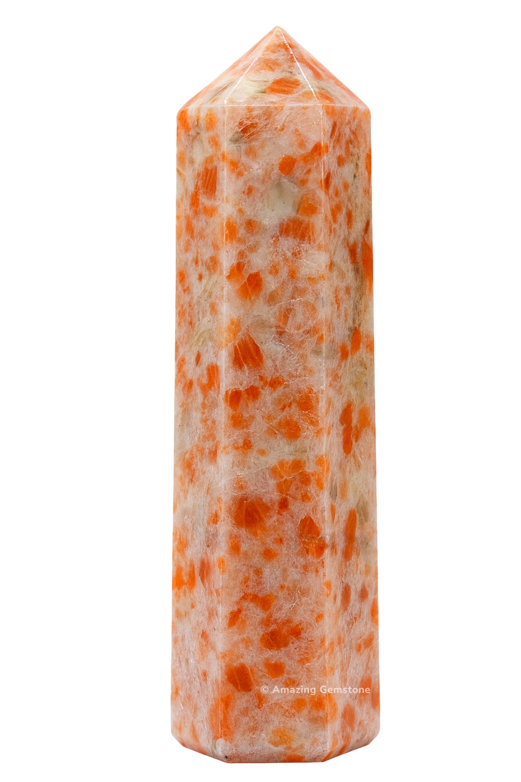 Amazing Gemstone torre cristal piedra solar gran energía purificadora para espacios