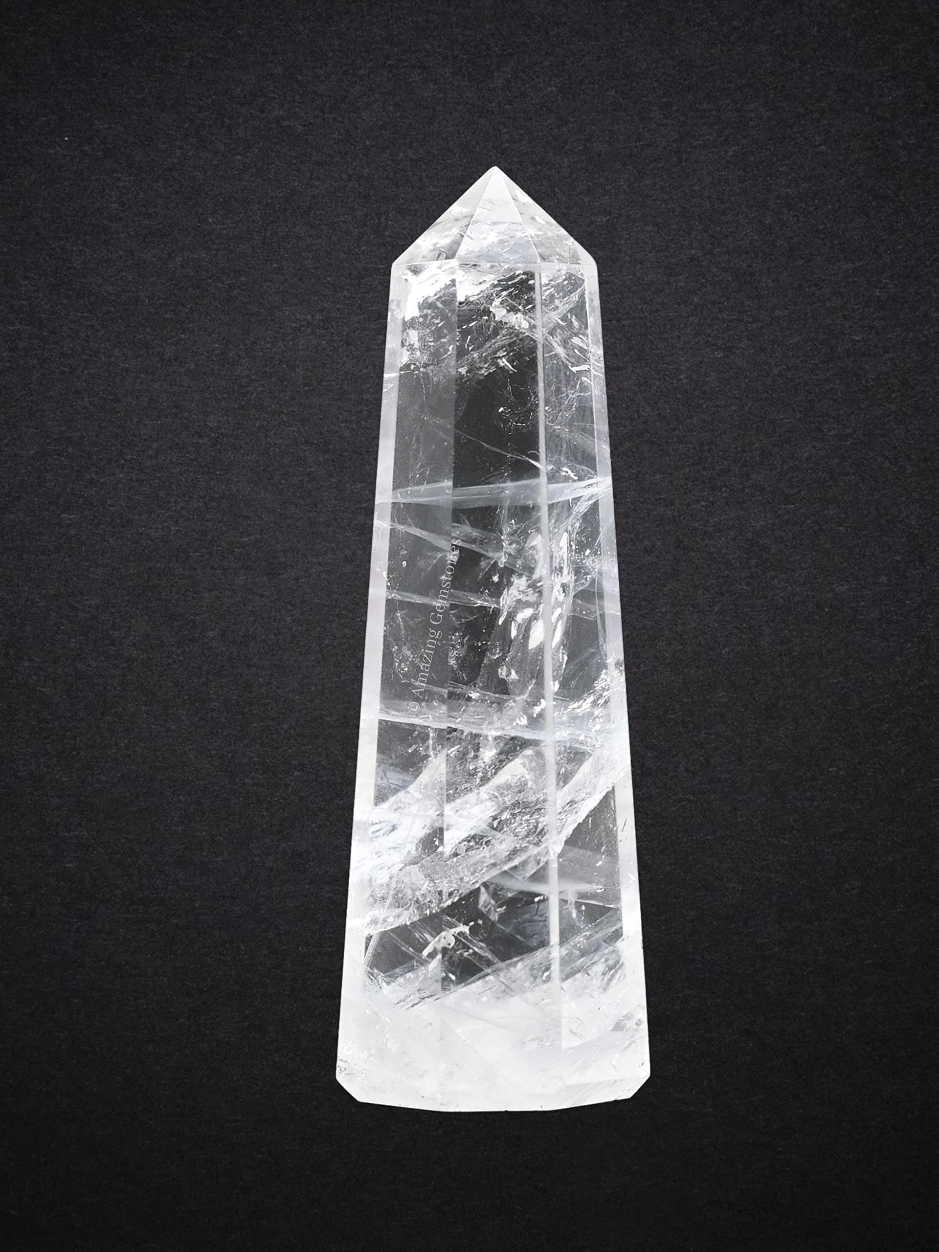 Amazing Gemstone torre-cristal cuarzo claro para renovar energías en cualquier espacio