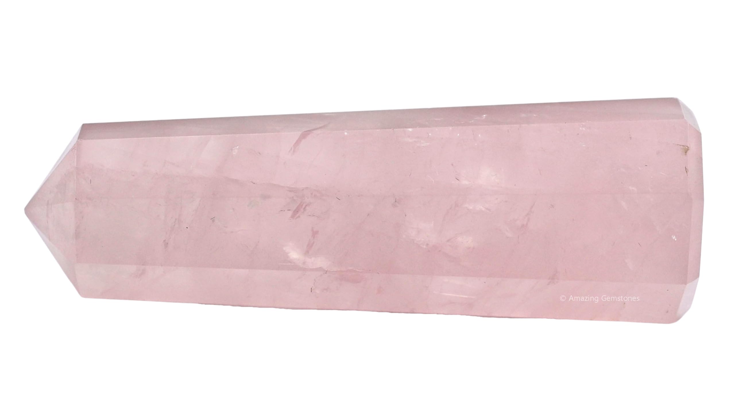 Amazing Gemstone detalle facetado de cuarzo rosa estelar para meditaciones.